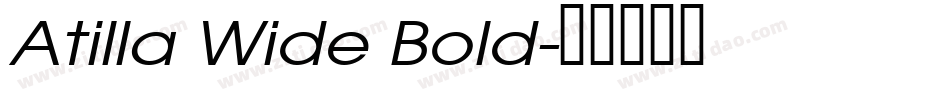 Atilla Wide Bold字体转换